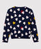 Cardigan en tubique matelassé enfant fille bleu SMOKING/blanc MULTICO